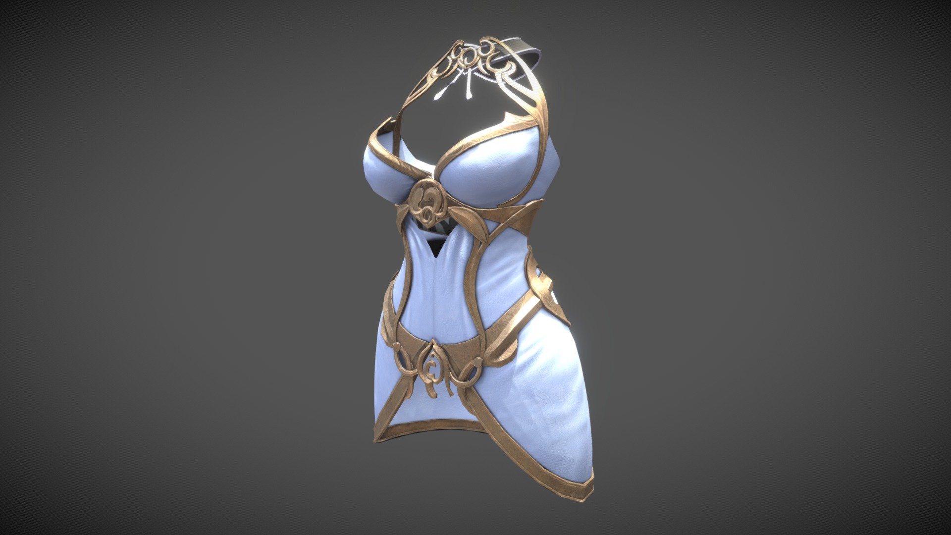Hi this is Breast Armor Female body fantasy game asset lowpoly 
Clean topology and UV for standard
This file include 
 PBR textures




4K Textures Maps ( tiff 16 bits ) Inclues :

. Albedo ( basecolor )

. Normal 

. Roughness

. Metalness

. Height




OBJ ( Mesh Only )

This file is  for game and film
If you need anything just message me, don;t hesitate

Thank you so much ! - Breast Armor Female body fantasy - 3D model by nongnong96 3d model