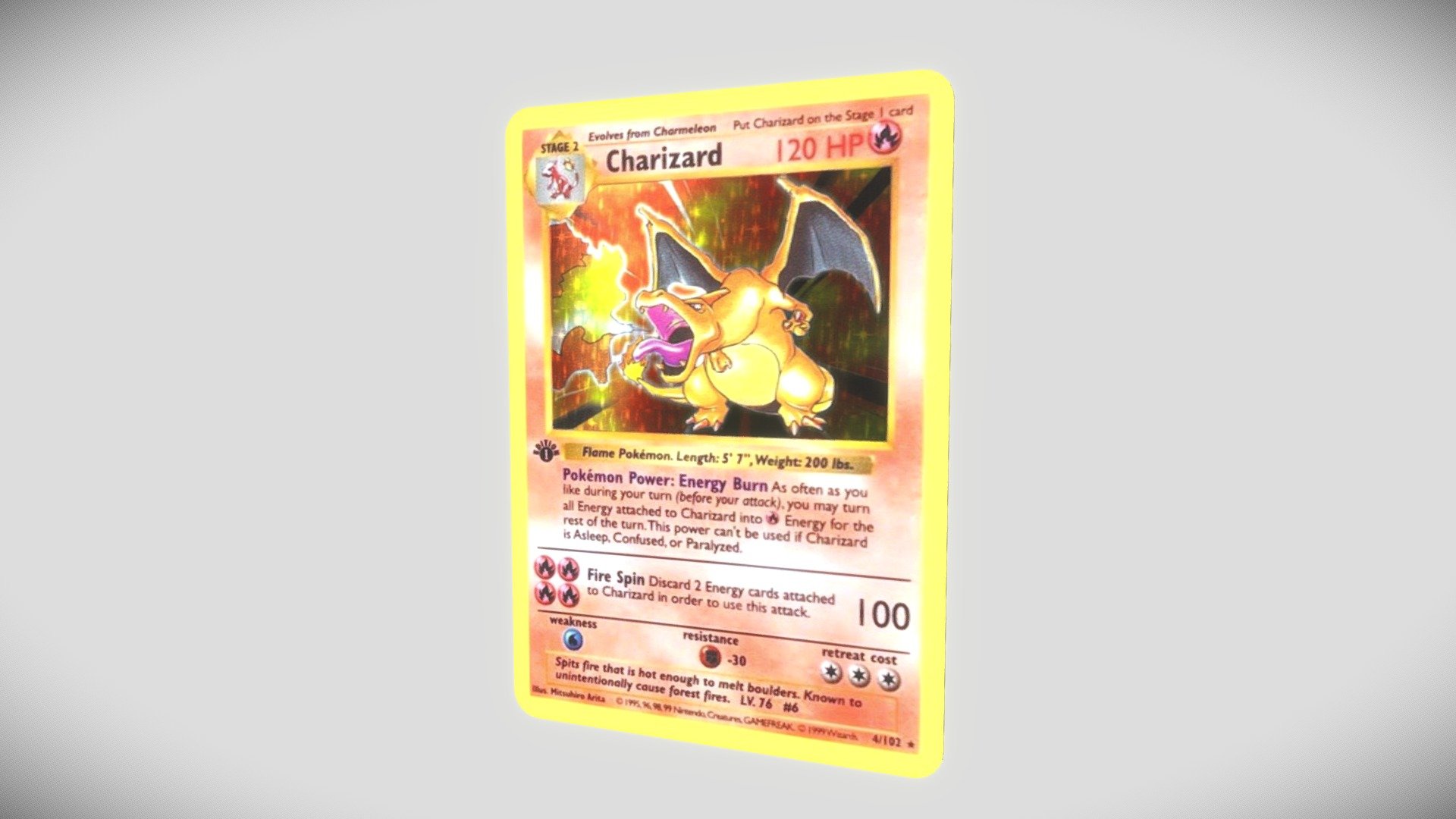 Charizard Pokémon Card - Buy Royalty Free 3D model by Bim44 3d model