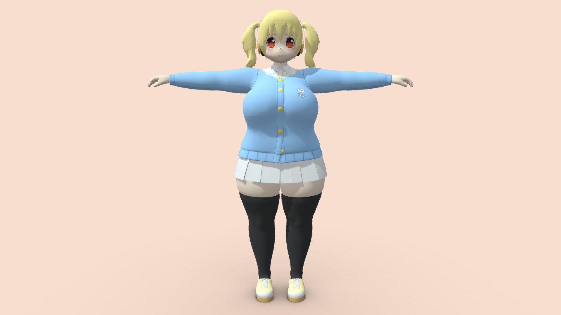 Super Pochaco in her uniform.

Also, if you play Cities: Skylines, you can download her from the workshop and have her as a citizen in your city: https://steamcommunity.com/sharedfiles/filedetails/?id=2886458136 - Super Pochaco Uniform - 3D model by Nosh59 3d model