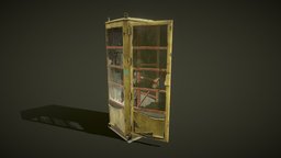 Phone station in Pripyat scene, games, rusty, graphic, props, phone, old, stalker, chernobyl, game-ready, gameassets, stair, 3d, art, lowpoly, design, environment