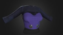 Shrug with Crop top and Fishnets fishnets, clothing, crop-top