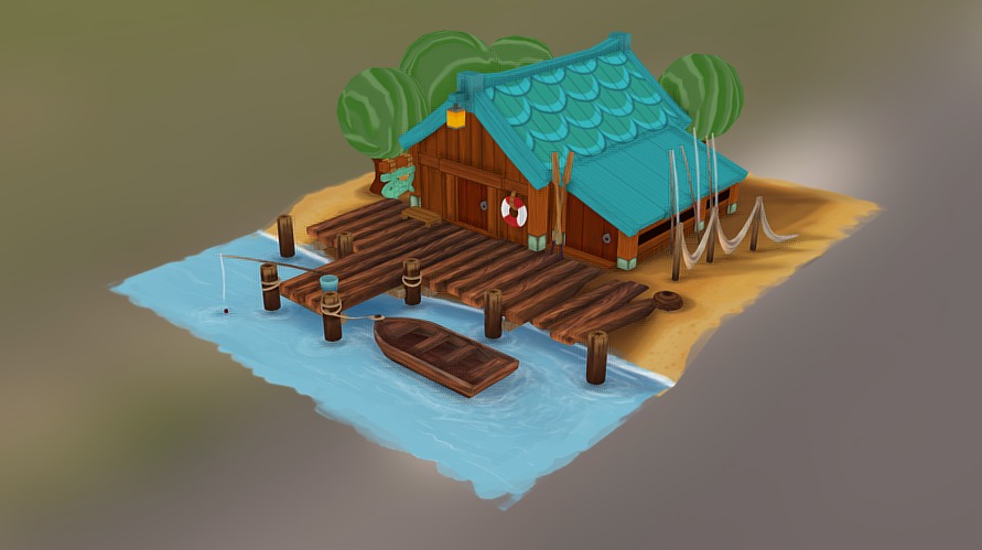 Hut, small objects on the hut and trees made by me - Amanda

Water, sand, planks and small objects - Mona - Fishing Hut - 3D model by AmandaJovel 3d model