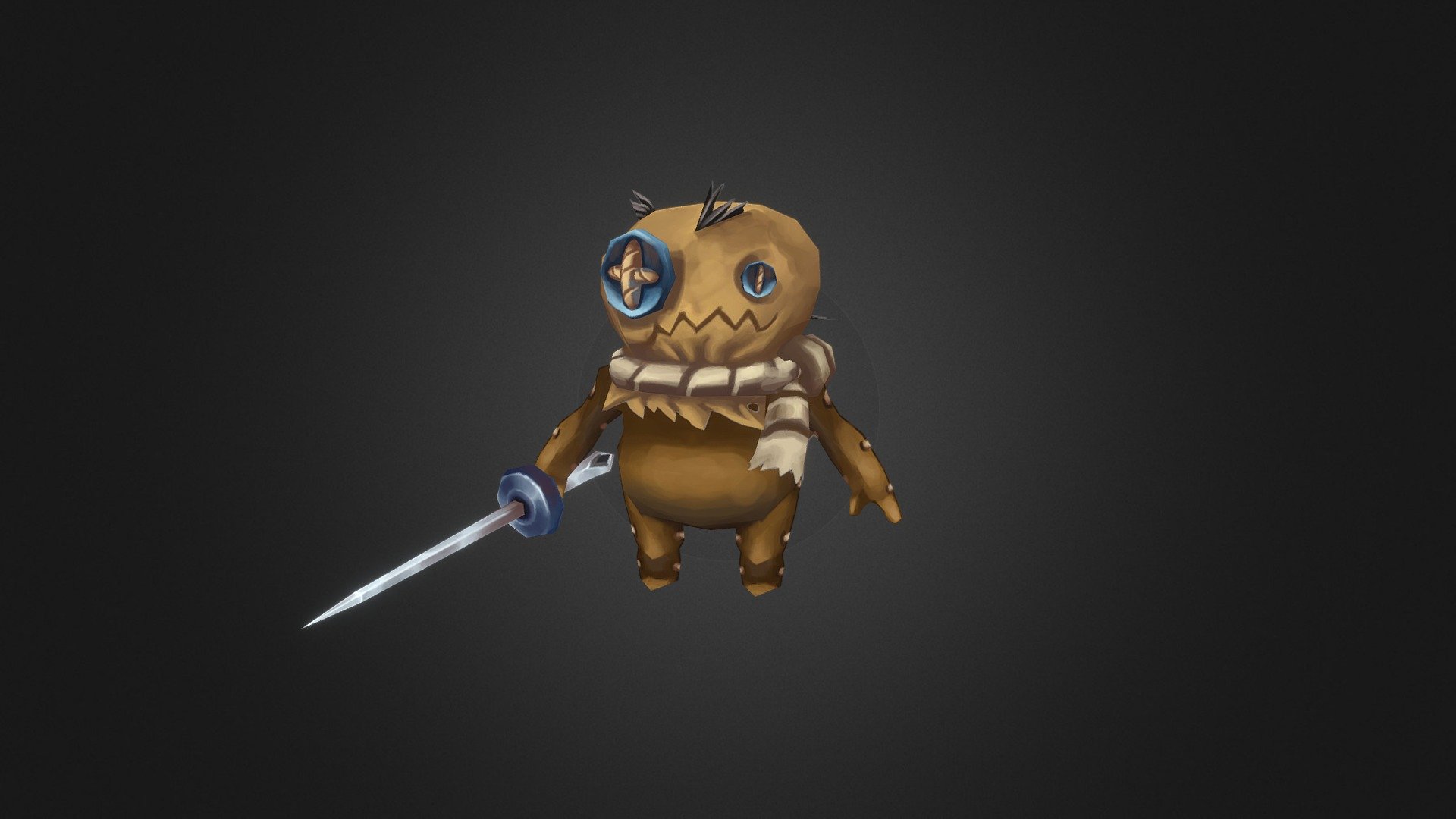 Low poly character - Voodoo Character - 3D model by Offy (@axe163) 3d model