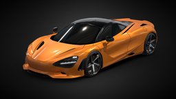 McLaren 750S (low-poly) luxury, british, fast, automotive, supercar, sportscar, mclaren, coupe, hypercar, 720s, blender, racing, car, 765lt, 750s