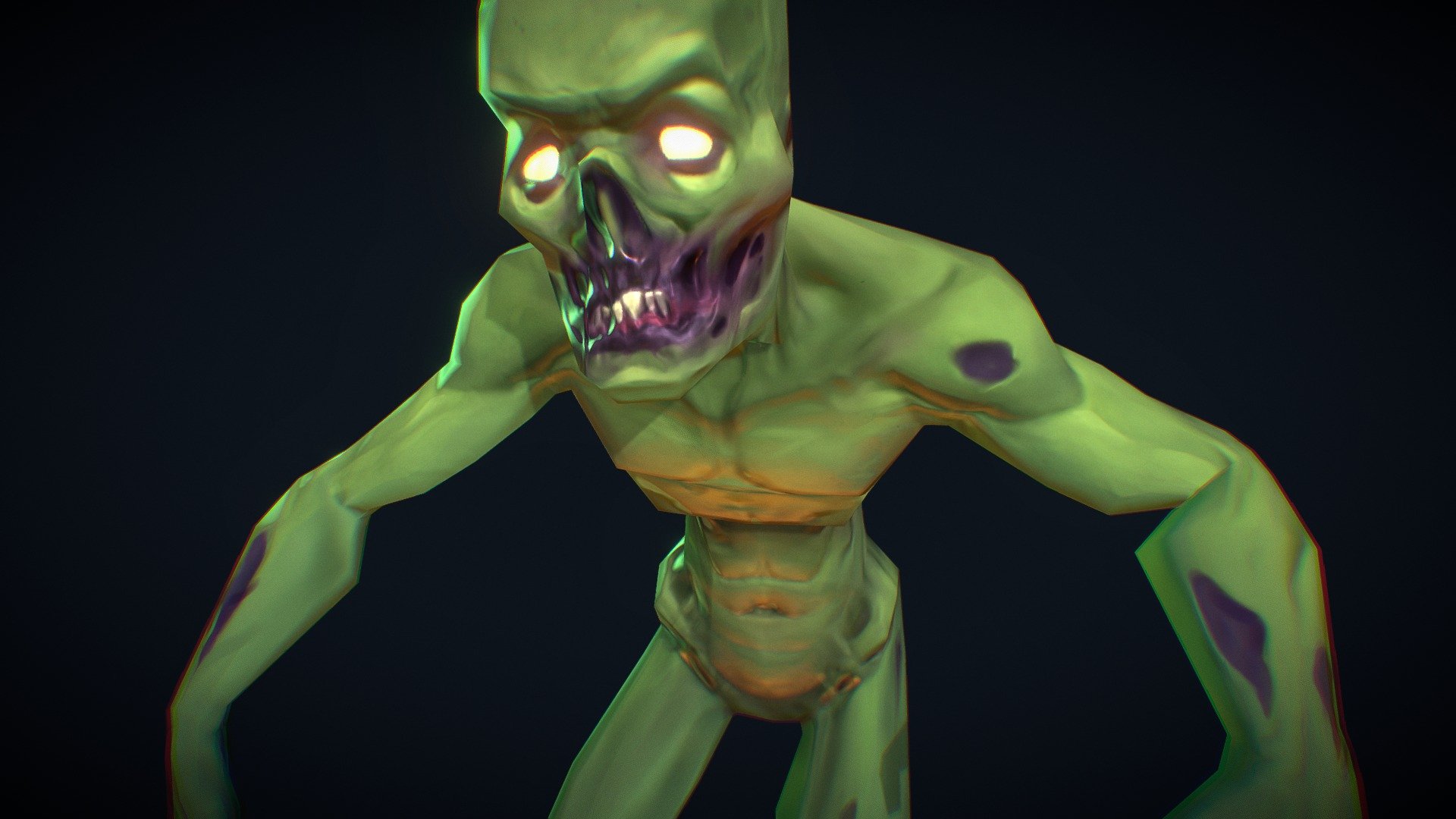 Zombi low poly - Zombi - 3D model by Vlad Ovoy (@mitrilsh9) 3d model