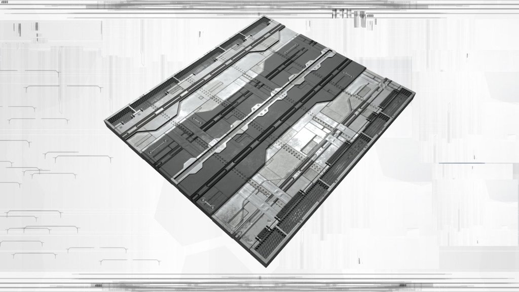 Modular Sci-fi Floor m023 - Download Free 3D model by d880 (@distance880) 3d model