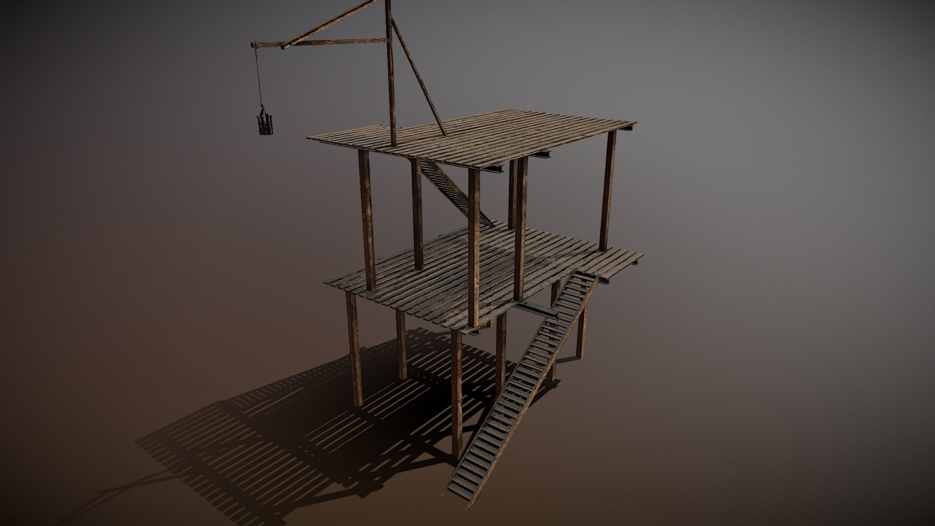 nice place for some containers, or other wood cabins and some barrels&hellip;
one model, one material 4096 pbr with dx normalmap - Post-Apocalyptic Tower - Buy Royalty Free 3D model by Thunder (@thunderpwn) 3d model