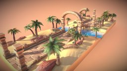 Low Poly Game Environment game-art, game-ready, game-level, game-asset, game-model, pbrtextures, mobilegames, environment-assets, environment-game, game-environment, game-assests, pbrmaterials, pbr-texturing, modularasset, pbr-game-ready, desertlandscape, game, lowpoly, environment, game-lowpoly