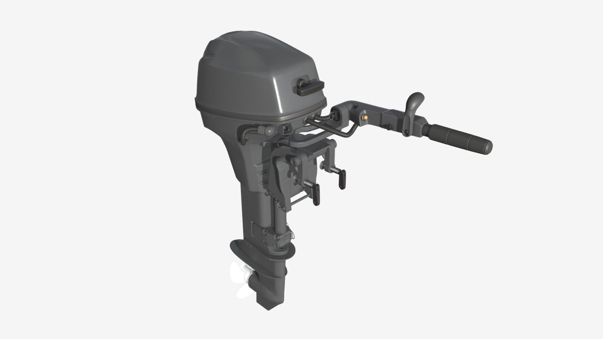 Portable outboard boat motor with tiller - Buy Royalty Free 3D model by HQ3DMOD (@AivisAstics) 3d model