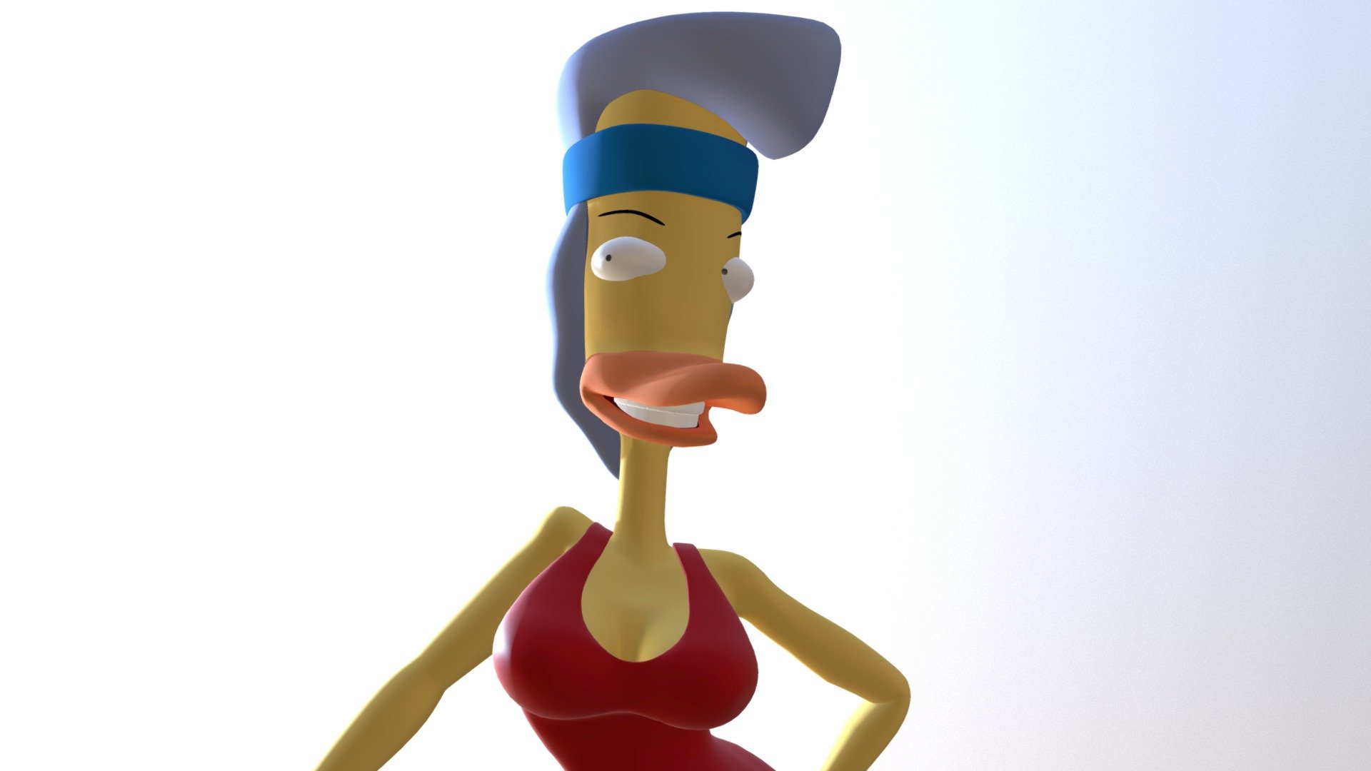This is Bernice Hufnagel from Duckman! - Bernice Hufnagel - 3D model by Placidone 3d model