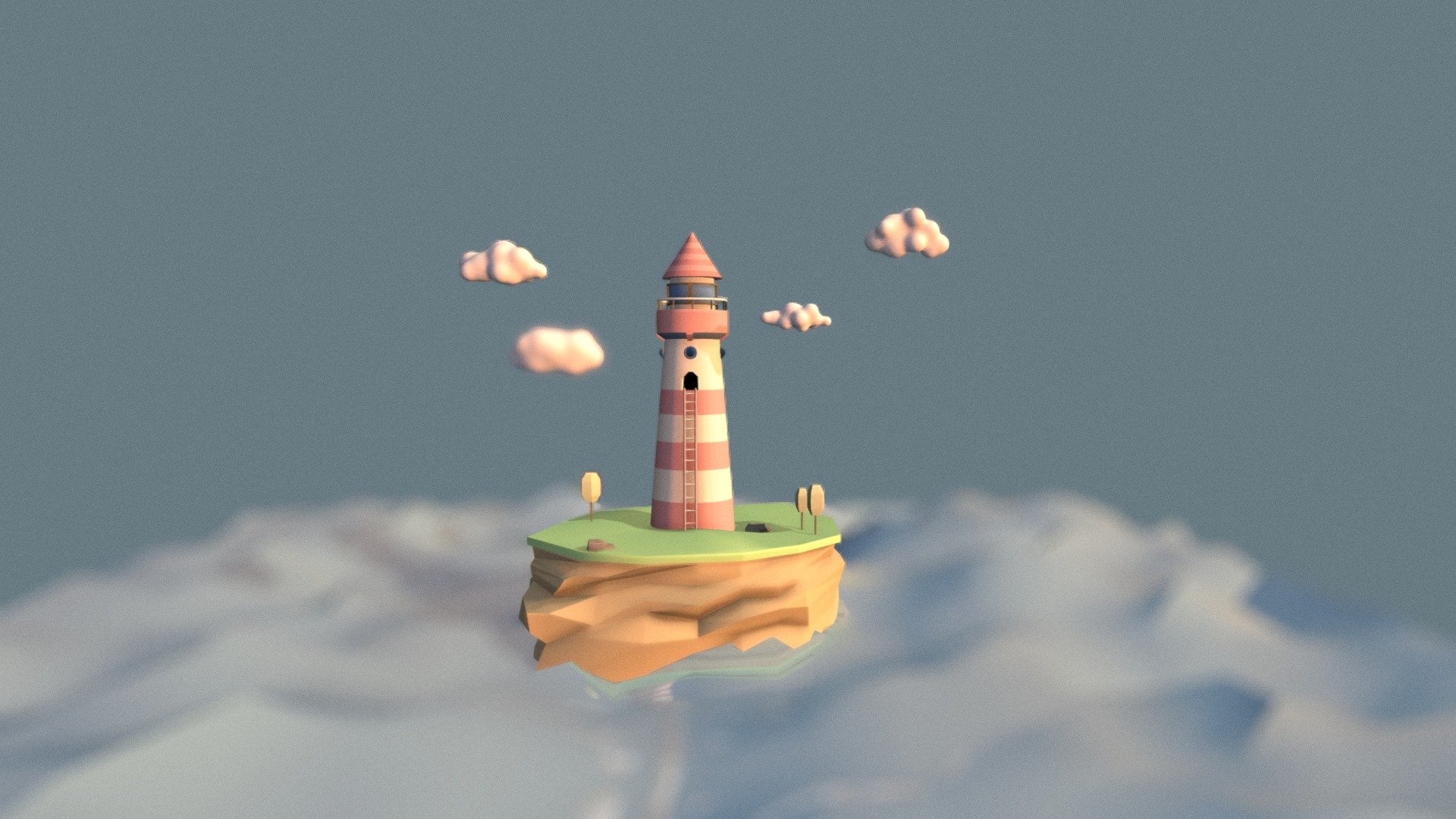 lowpoly lighthouse - light house - Buy Royalty Free 3D model by Hedgehog Boo (@softstar79) 3d model