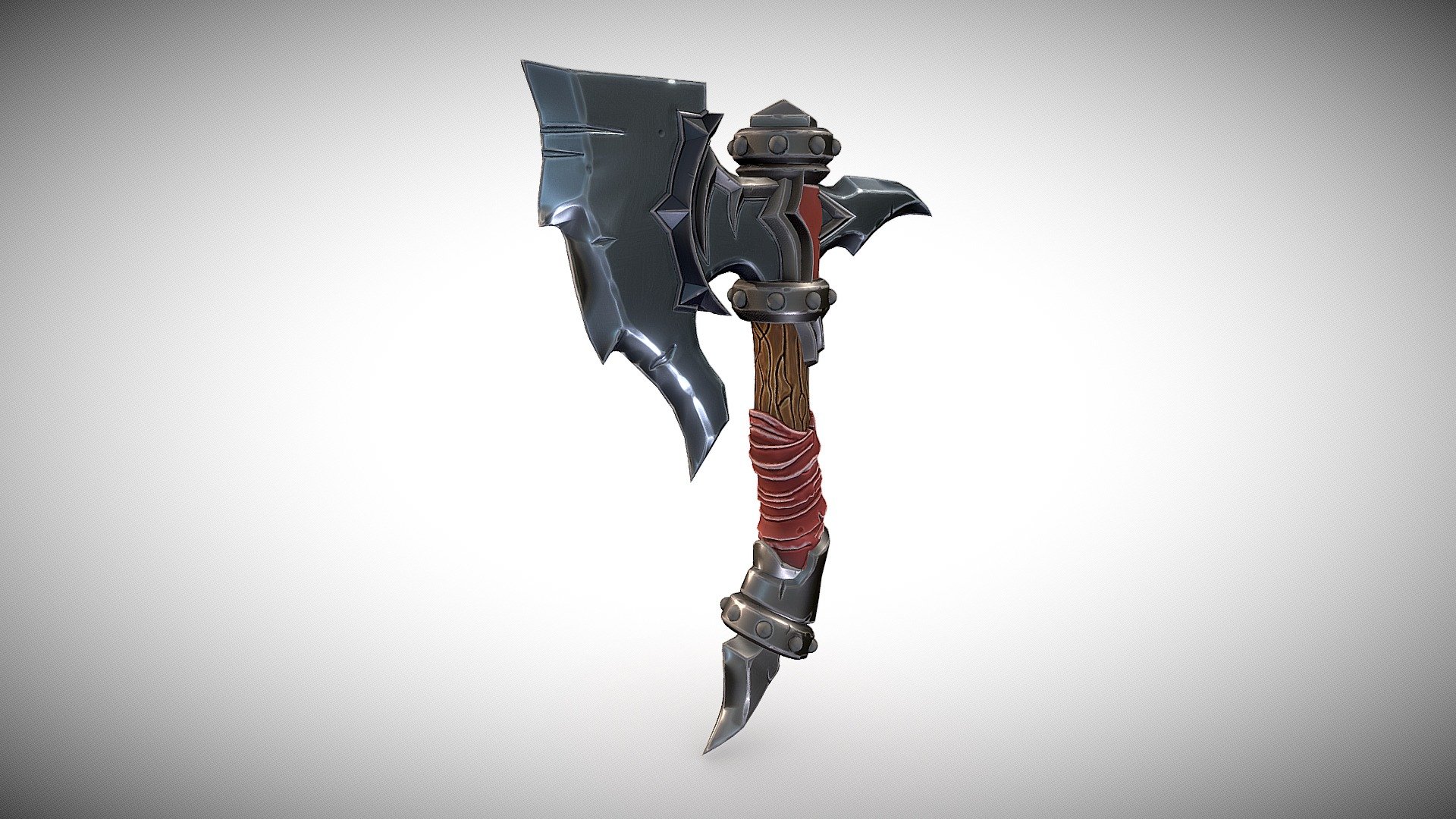 A Stylized Axe made in Blender. I had plenty of fun and really enjoyed this proyect 3d model