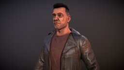Realistic Male Character jacket, realistic, hairstyle, pbr-texturing, character, male, gameready