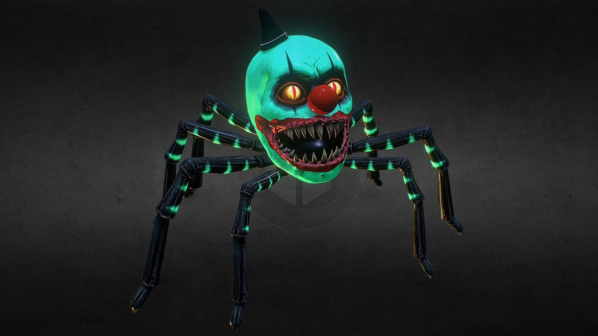 This Is The Clown Gremlin Spider From Dark Deception Monsters And Mortals. Model And Character Made By Glowstick Entertainment! This Is The Offical Model From The Game Files. This Version Of The Model Does Not Have A Rig 3d model