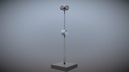 Street Light (1) with Station Clock (Low-Poly)