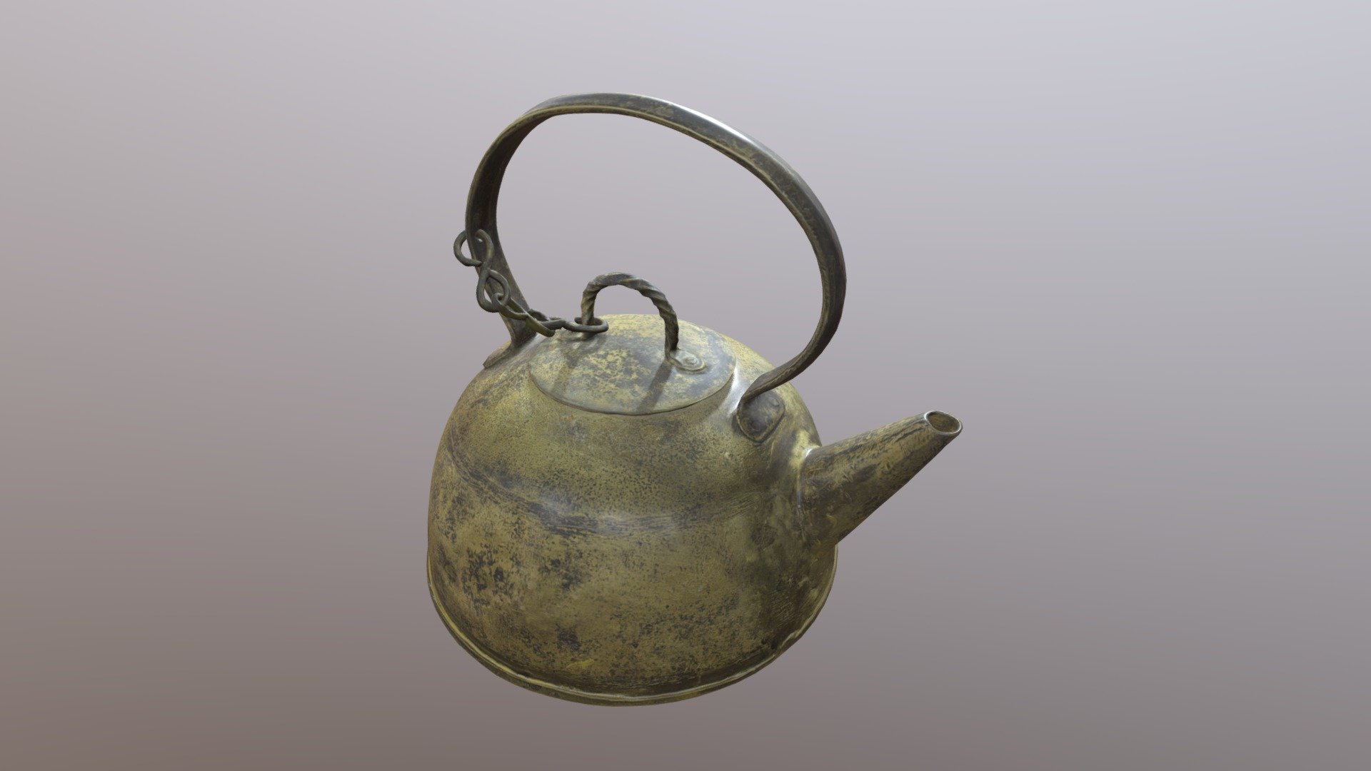 This is a old fashion teapot. 
Scanned with one camera. Inside also scanned and texured 3d model