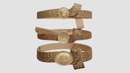 Sylvan Belts (Medieval Fantasy) rome, greek, ancient, leather, medieval, apollo, floral, belt, elves, sylvan, embossed, fantasy