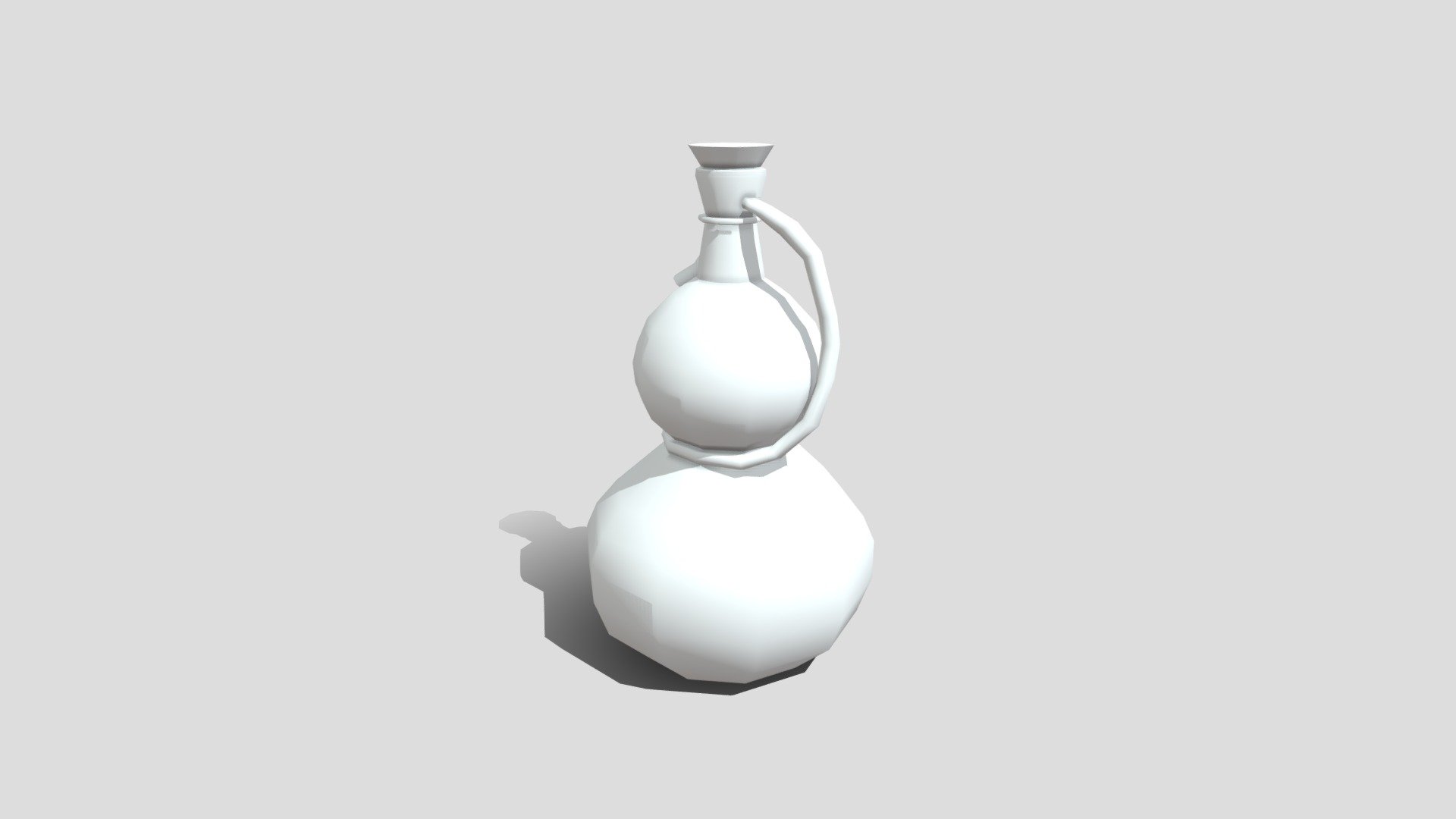 a low poly gourd made for my university assignment where we had to create a bottle close to 400 polys 3d model