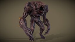 Monster skull breaker gamedev, biohazard, real-time, gameasset, monster, highpoly, gameready, bionc
