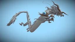 White Chinese Dragon china, noodle, chinese, chinesedragon, draconic, creature, fantasy, dragon, profv7x
