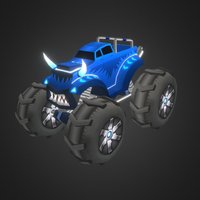 LowPoly Monster Car game, 3dsmax, 3dsmaxpublisher, low, poly, mobile, car, monster