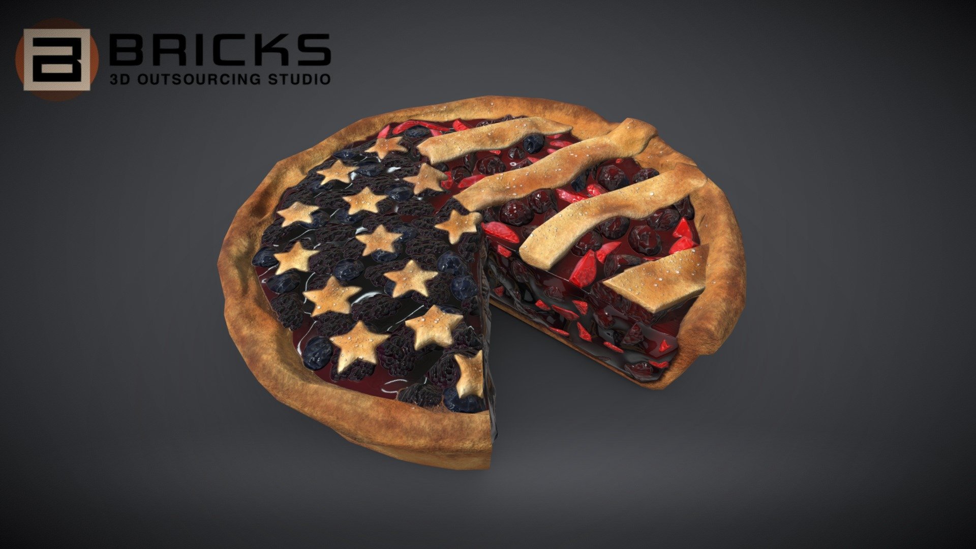 PBR Food Asset:
PatriotPie_Chart
Polycount: 1466
Vertex count: 735
Texture Size: 2048px x 2048px
Normal: OpenGL

If you need any adjust in file please contact us: team@bricks3dstudio.com

Hire us: tringuyen@bricks3dstudio.com
Here is us: https://www.bricks3dstudio.com/
        https://www.artstation.com/bricksstudio
        https://www.facebook.com/Bricks3dstudio/
        https://www.linkedin.com/in/bricks-studio-b10462252/ - PatriotPieChart - Buy Royalty Free 3D model by Bricks Studio (@bricks3dstudio) 3d model