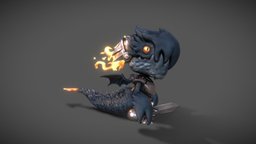 Tiny Dragon armor, stylised, character, creature, dragon