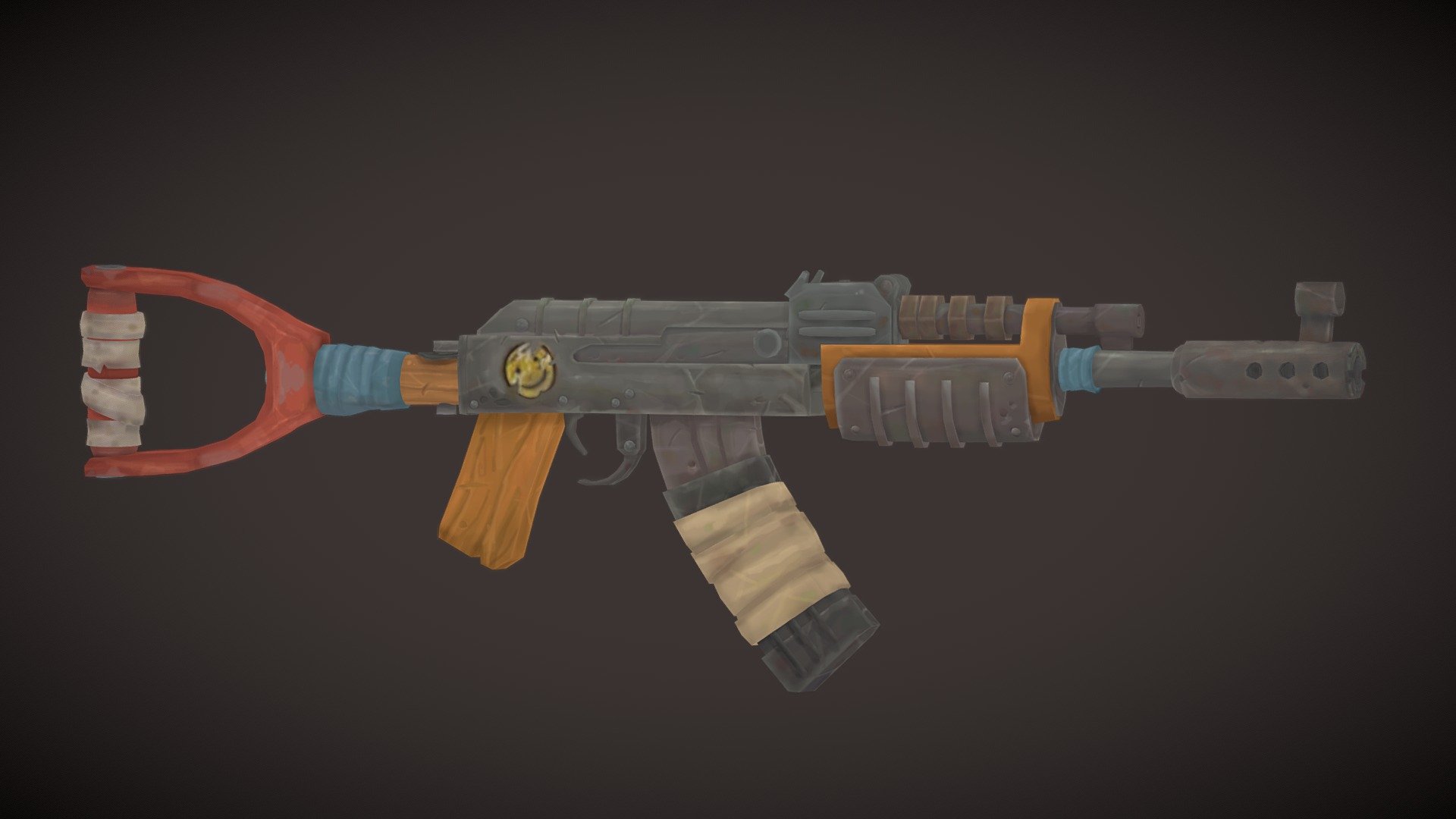This is my latest personal project. A 3d model based an assault rifle from Rust with hand painted textures.
Include 2048x2048 and 1024x1024 textures also included fbx,obj and 
collada format.
Geometry
Triangles 697
Quads 3.5k
Total triangles 7.7k
Made ith blender.

Buy and enjoy! 3d model