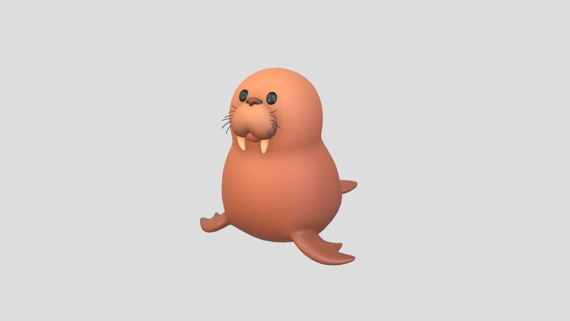 Walrus 3d model.      
    


File Format      
 
- 3ds max 2024  
 
- FBX  
 
- OBJ  
    


Clean topology    

No Rig                          

Non-overlapping unwrapped UVs        
 


PNG texture               

2048x2048                


- Base Color                        

- Normal                            

- Roughness                         



1,774 polygons                          

1,908 vertexs - Character275 Walrus - Buy Royalty Free 3D model by BaluCG 3d model