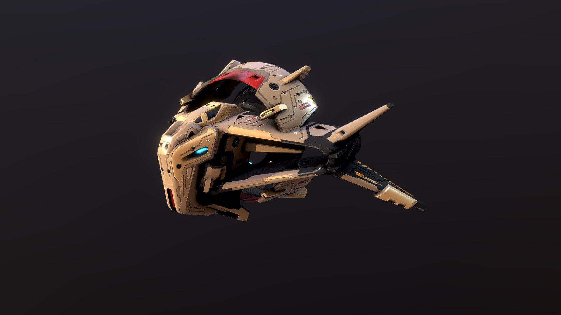 SF Bomber low-poly 3d model ready for Virtual Reality (VR), Augmented Reality (AR), games and other real-time apps.

Add a professional touch to your SciFi VideoGame project with this original low poly model. Set of one SciFi Spaceship 3d model