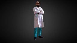 3D Scan Man Doctor 026 boy, people, doctor, architectural, hospital, realistic, scanned, medicine, surgeon, character, game, 3d, poly, model, scan, 3dscan, man, female, city, human, male, sport