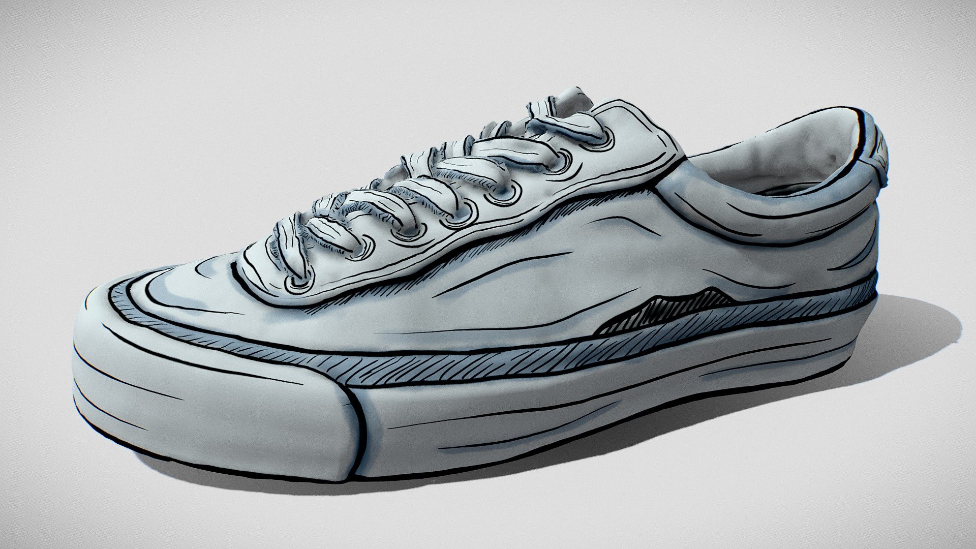 this is a borderlands inspired shoe that i made in blender and substance painter just to try my new grafic tablet - Borderlands Stylized Shoe - Download Free 3D model by B.M.A 3d model