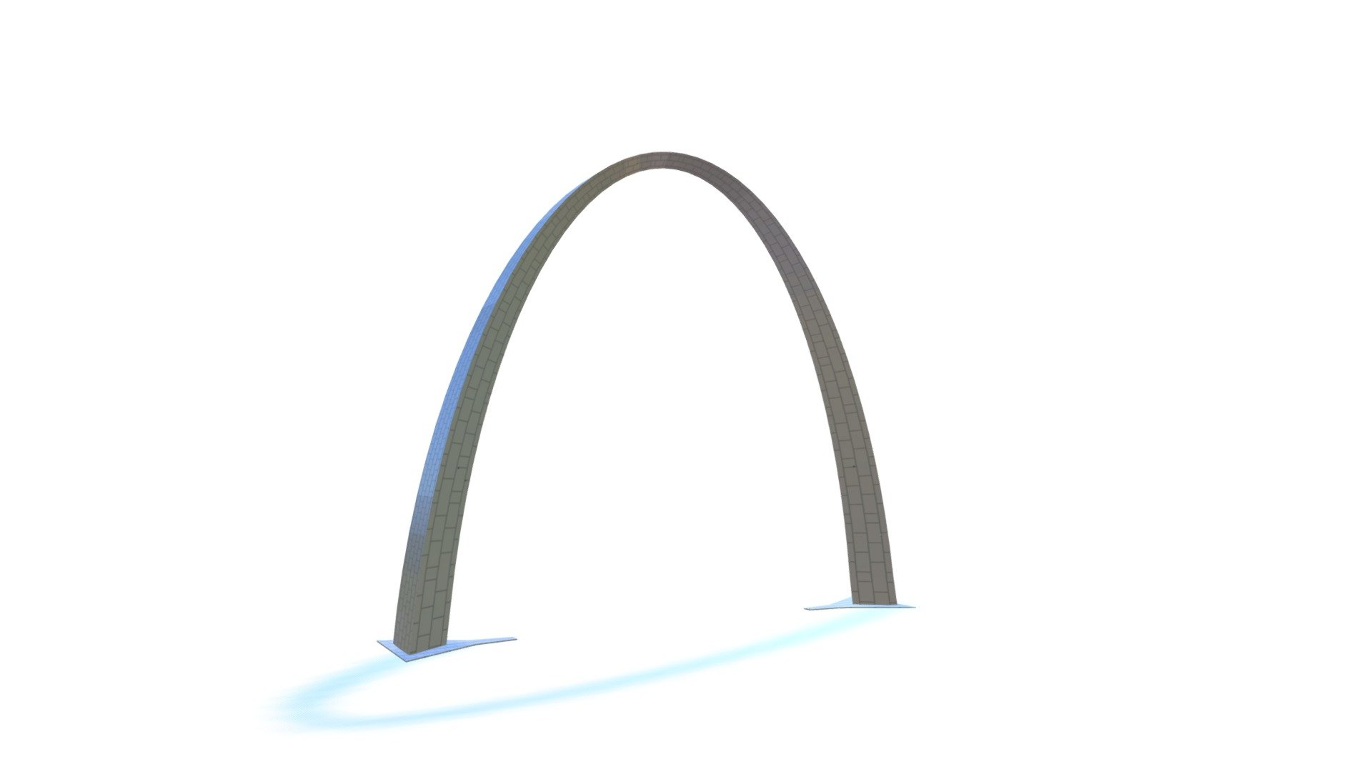 The Gateway Arch is a 630-foot monument in St. Louis, Missouri, United States. Clad in stainless steel and built in the form of a weighted catenary arch, it is the world's tallest arch, the tallest man-made monument in the Western Hemisphere, and Missouri's tallest accessible building.

Model is made with Blender

Low poly, high-detailed, textures included 3d model