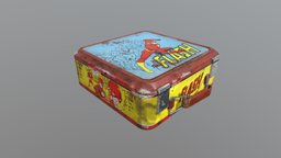 TP4 vintage, superhero, lunchbox, flash, old, weathered, theflash, weathering, nad, valise, tp4, luggage-valise
