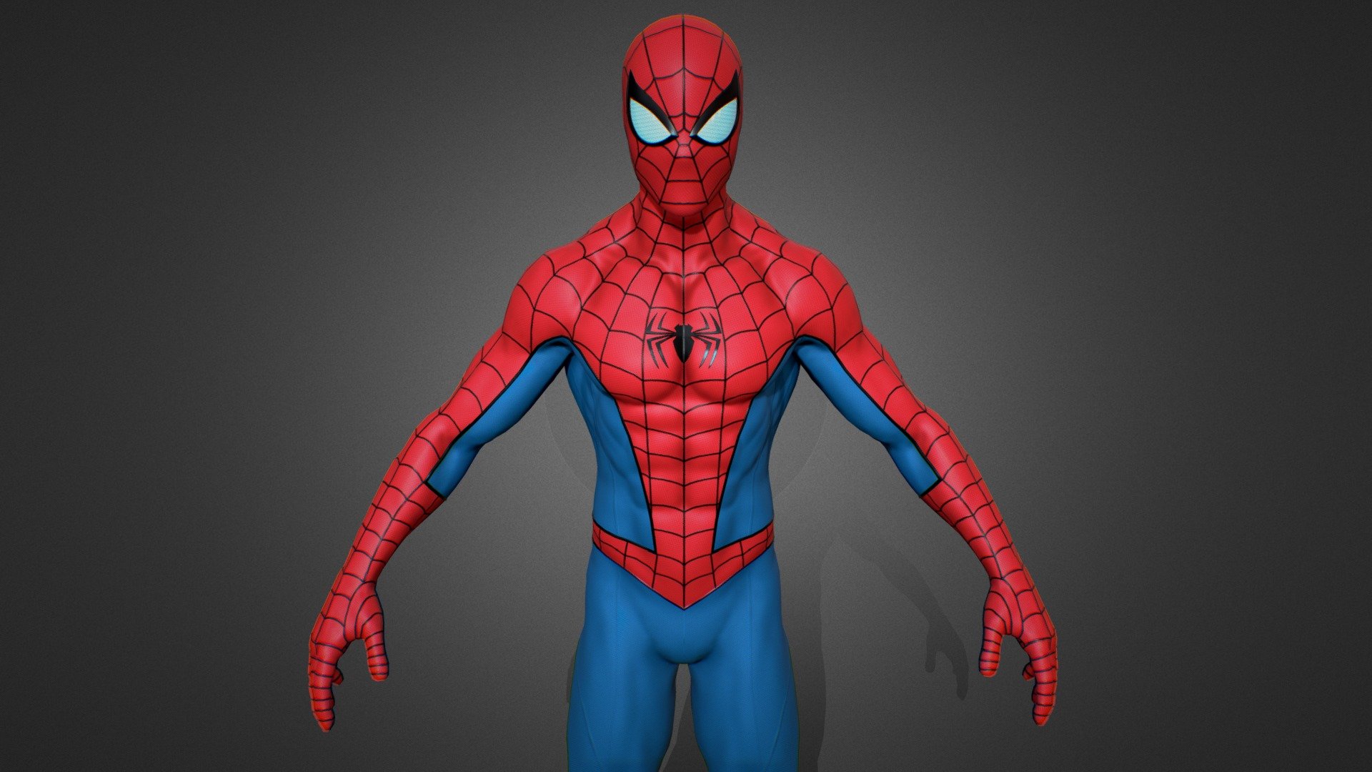 Spiderman comic books character published by Marvel Comics.
model was made on Maya, Zbrush and Blender . inspired by marvel spiderman game 2018.
This spiderman basemesh is different from my previous basemesh.




The model has a classic spiderman suit :

High quality texture work.

The model come with complete 4k textures and Blender, FBX And OBJ file formats
-The model has 5 materials 1 material is a glass material rest 4 materials has their own Basecolor, Roughness, Metalness, Normalmap, Ao 

All textures and materials are included and mapped. (4k resoulutions)

No special plugin needed to open scene

The model can be rigg easily
 - Spider-man Classic Suit - Buy Royalty Free 3D model by AFSHAN ALI (@Aliflex) 3d model