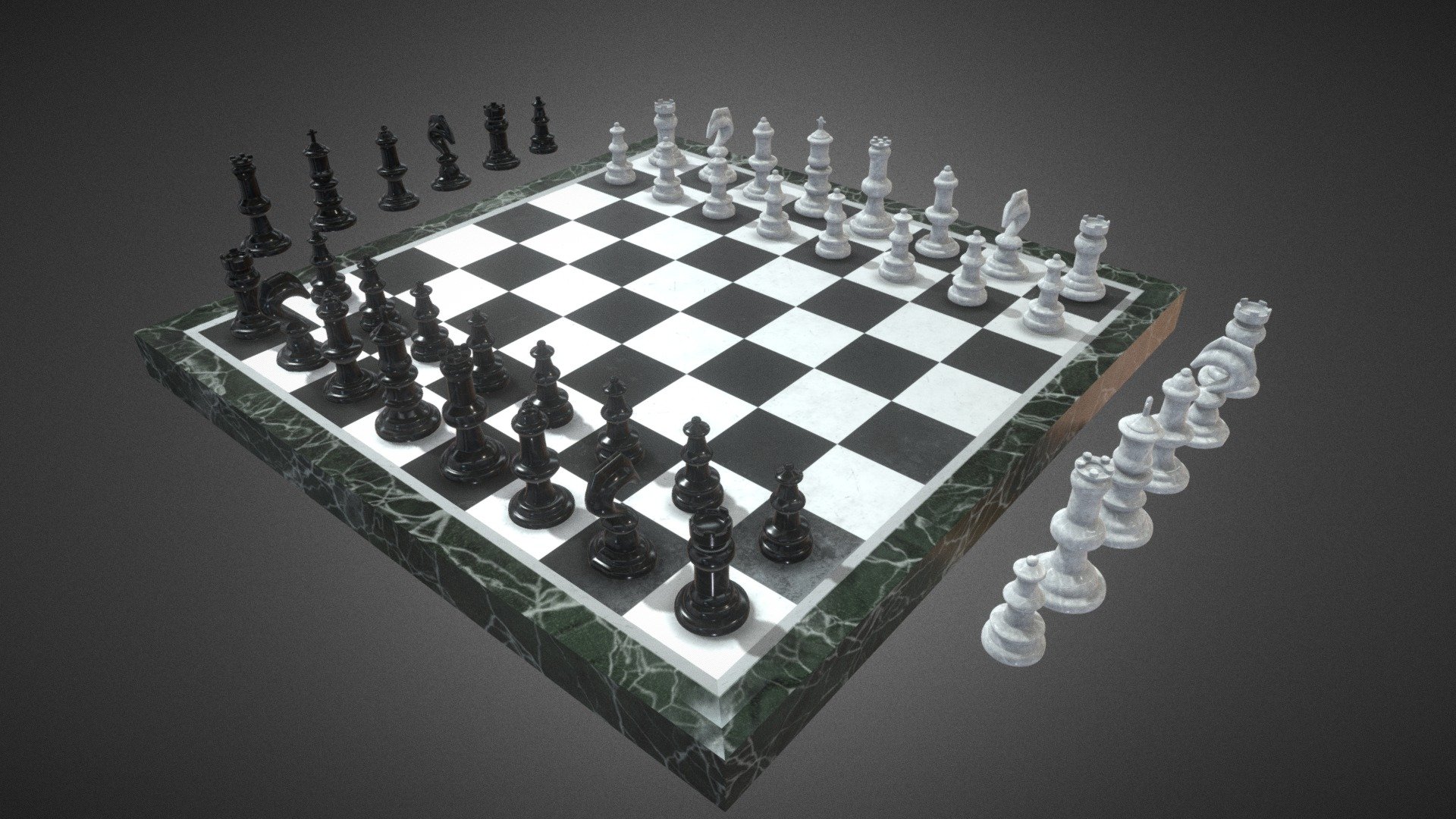 This 3d model chess pack is useful .for games,animations or any kind of project.
 Does not have any problems, is cleaned.

Textures are in files.
  UV is non-overlapped. 
 pack is game-ready  

I think you will like it and use it in your projects.Thanks for the attention, do not forget to rate :) - chess set - Buy Royalty Free 3D model by luka00 3d model
