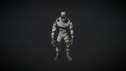 Mummy character, low-poly, lowpoly, animation