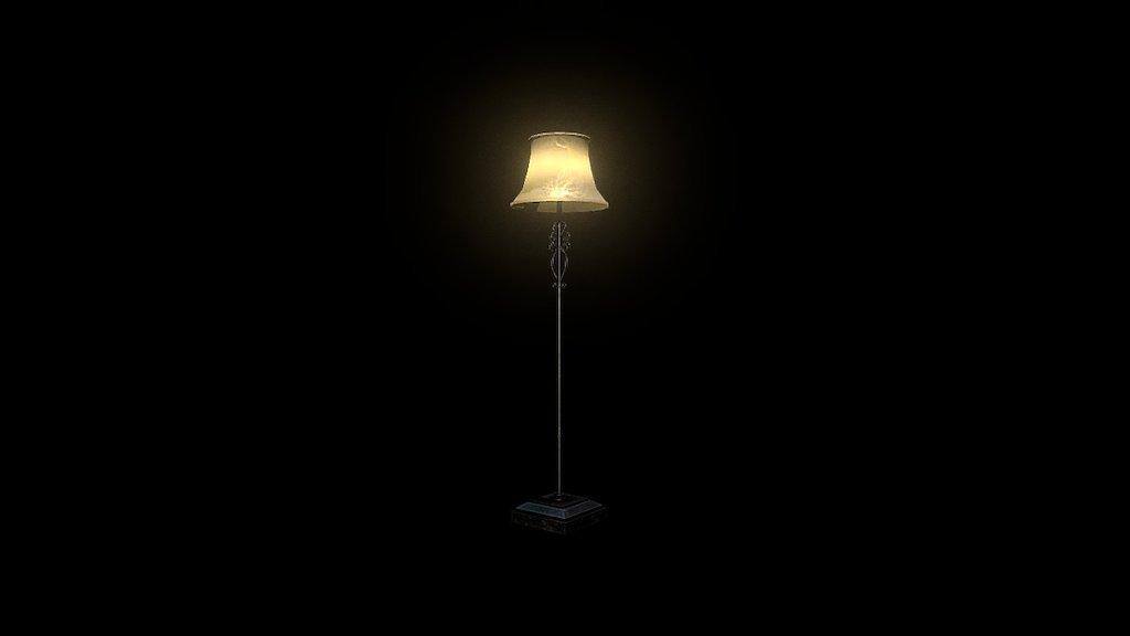 Floor Lamp with emmisive head 3d model