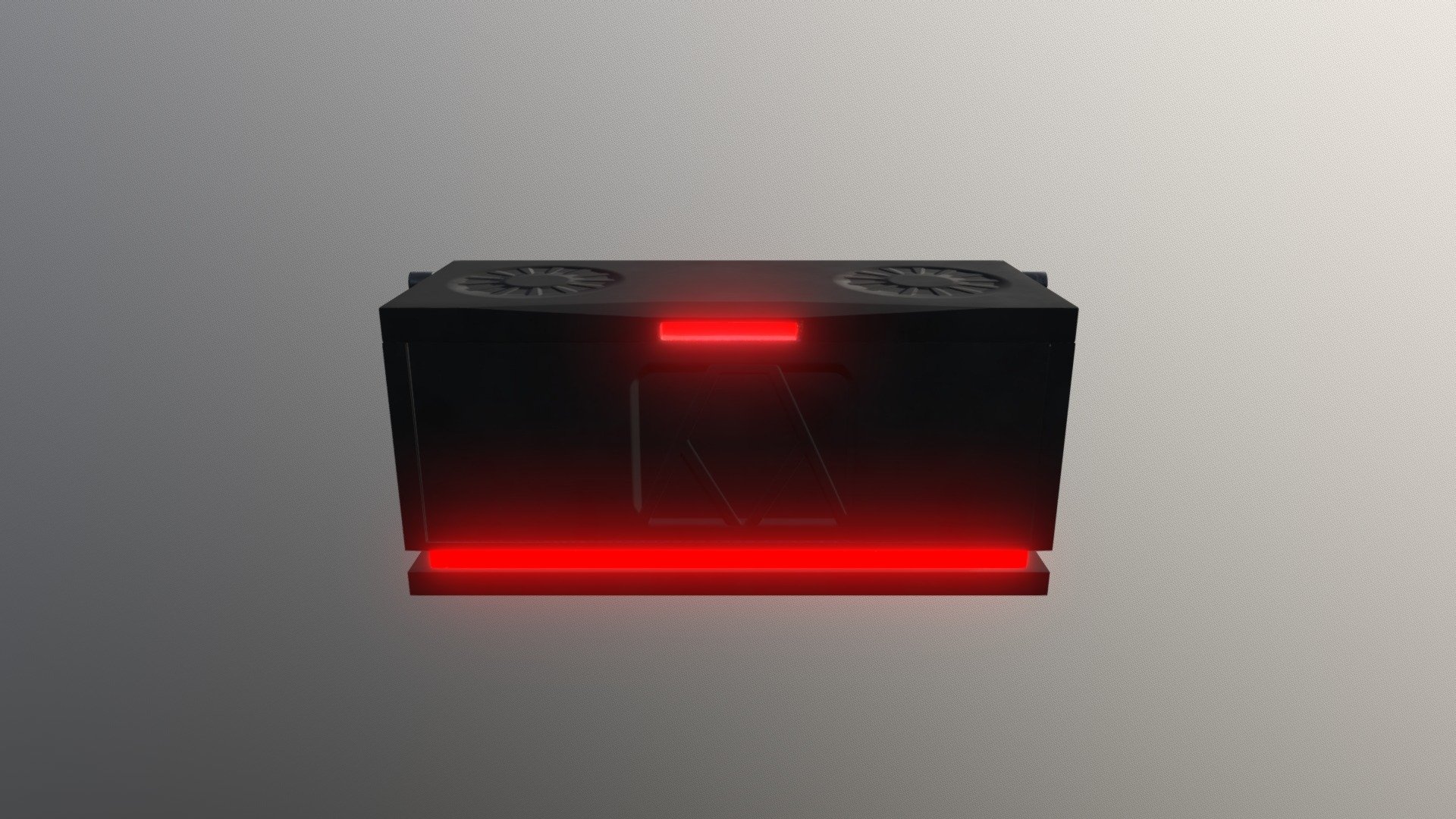 A very quickly made futuristic crate, the model serves purpose as a game asset 3d model