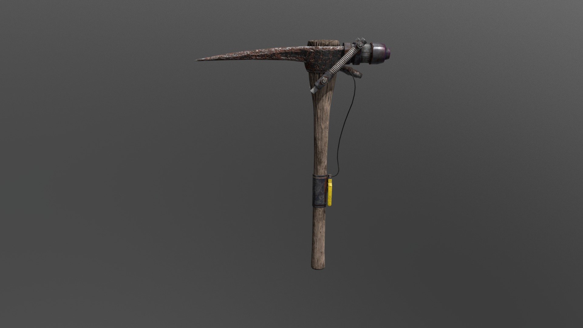My favourite version of the Pickaxe, I've done for the Fallout 4 mod, Fallout: Cascadia. the model has numerous versions, in-keeping with the weapon modification and customization in the base Fallout 4 game. the model itself is game-ready and, pending any slight tweaks and improvements, will be included in final release for Fallout: Cascadia.

Go check out Fallout: Cascadia at:
http://www.falloutcascadia.com/ - Pickaxe Jet - 3D model by Alexander Kimberley (@alexk) 3d model