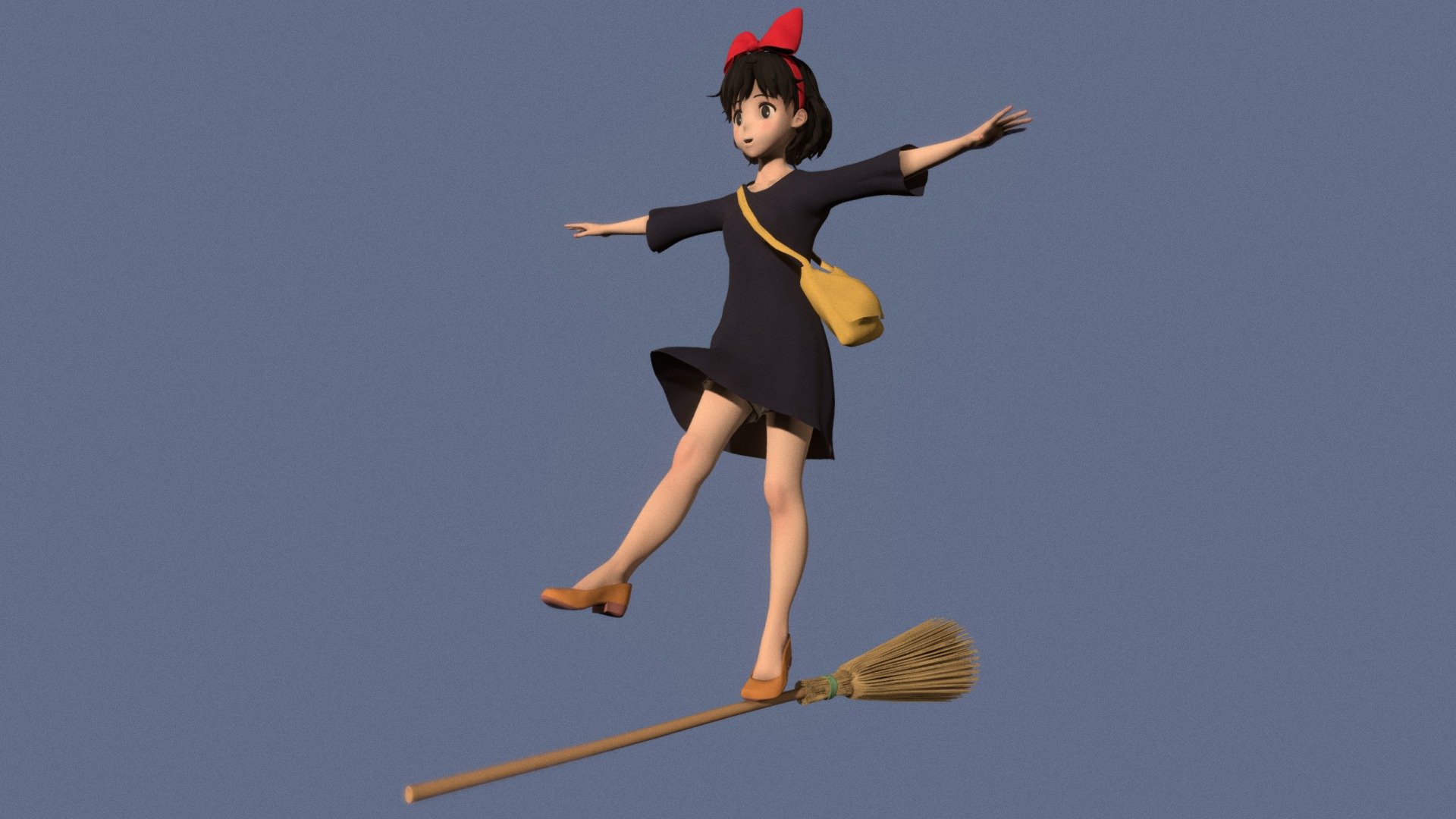 Posed model of anime girl Kiki (Kiki’s Delivery Service).

This product include .FBX (ver. 7200) and .MAX (ver. 2010) files.

Rigged version: https://sketchfab.com/3d-models/t-pose-rigged-model-of-kiki-1aef735955f647c986d33a71c443fe93

I support convert this 3D model to various file formats: 3DS; AI; ASE; DAE; DWF; DWG; DXF; FLT; HTR; IGS; M3G; MQO; OBJ; SAT; STL; W3D; WRL; X.

You can buy all of my models in one pack to save cost: https://sketchfab.com/3d-models/all-of-my-anime-girls-c5a56156994e4193b9e8fa21a3b8360b

And I can make commission models.

If you have any questions, please leave a comment or contact me via my email 3d.eden.project@gmail.com 3d model