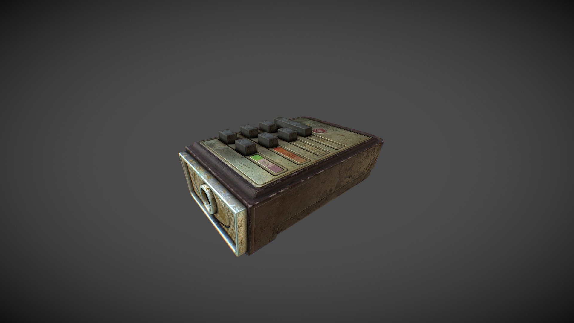Lowpoly model was made in C4D R17! It has one 2k map (2048x2048) version including ( Albedo, Base color, Specular , Glossiness, Metallic, Normal, Roughness, Occlusion, MaskMap ) in png format. Object is centered . It has detailed texture map and could also be used for some medium close-up shots,scenes ,renders and games. Textures are in zip file.

There are two types of objects, one as a whole and one with separate buttons.

Object has 2 LOD stages in fbx format

LOD0: 1018 tris

LOD1: 402 tris - Old Remote controller - Buy Royalty Free 3D model by Salex 3d model