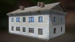 House room, russia, ussr-architecture, lowpoly, house, home, village