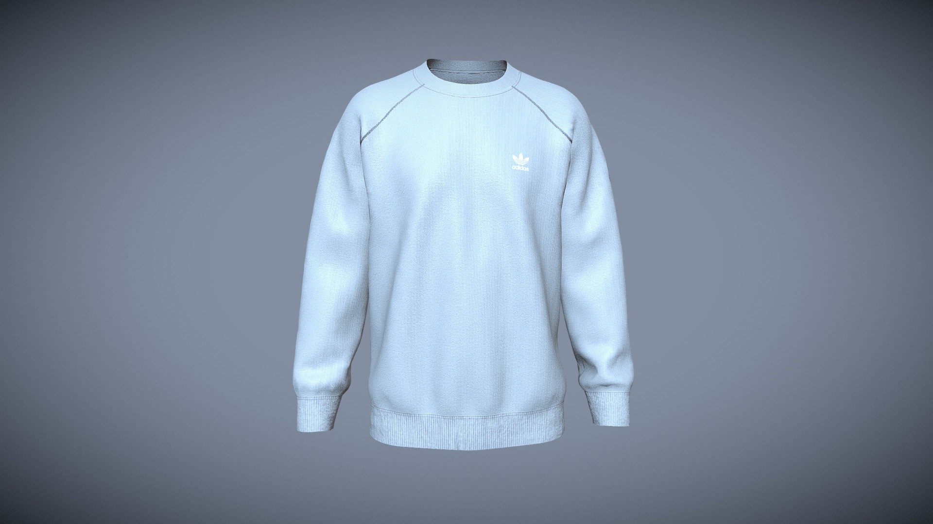 Adidas Trefoil Essentials Crewneck Sweatshirt

I am a Professional 3D Fashion/Apprel Designer. I have 7 years working experience about 3D Fashion. I am working with Clo3d, Marvelous Designer (MD), Daz3d, Blender, Cinema4d, Etc.

Features:
1.  2k UV Texture
2.  Triangle mesh
3.  Textures with Non-overlapping UV Map (2048x2048 Pixels)
4.  In additonal Textures folder have diffuse,displacement,metalness,normal,opacity,roughness maps.

Attachment Fils:
Exported Files (All are exported in DAZ Studio scale)
* OBJ
* FBX
* Marvelous Designer/Clo3d file (zprj)

Thanks 3d model