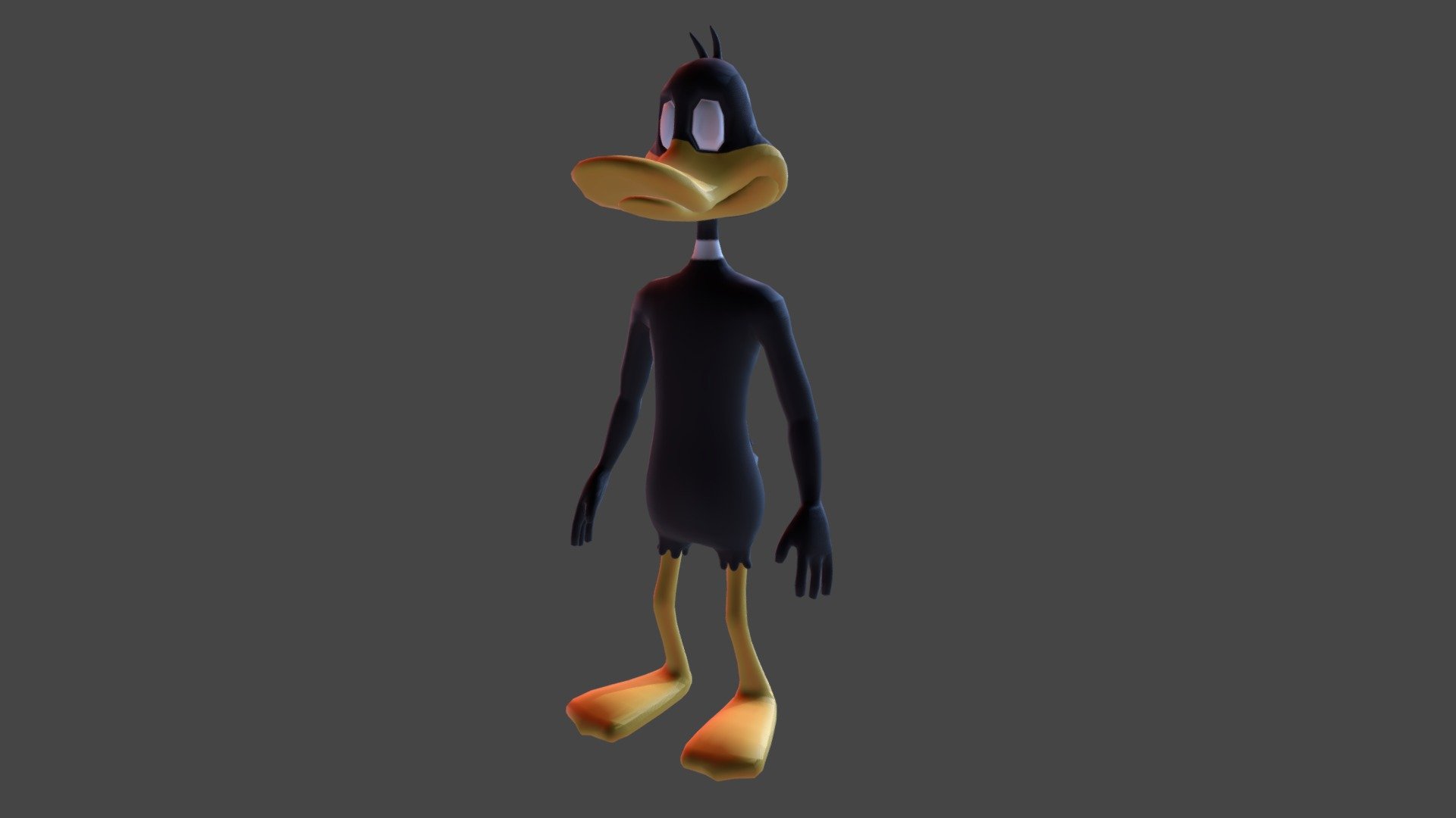 Fan art of Daffy Duck for an assignment (Compulsory 2) 3d model