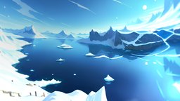 Winter Landscape Skybox winter, snow, clothes, mountain, christmas, ar, virtualreality, background, skybox, 360-degree-panorama, december, texture, stylized, anime, sea, environment