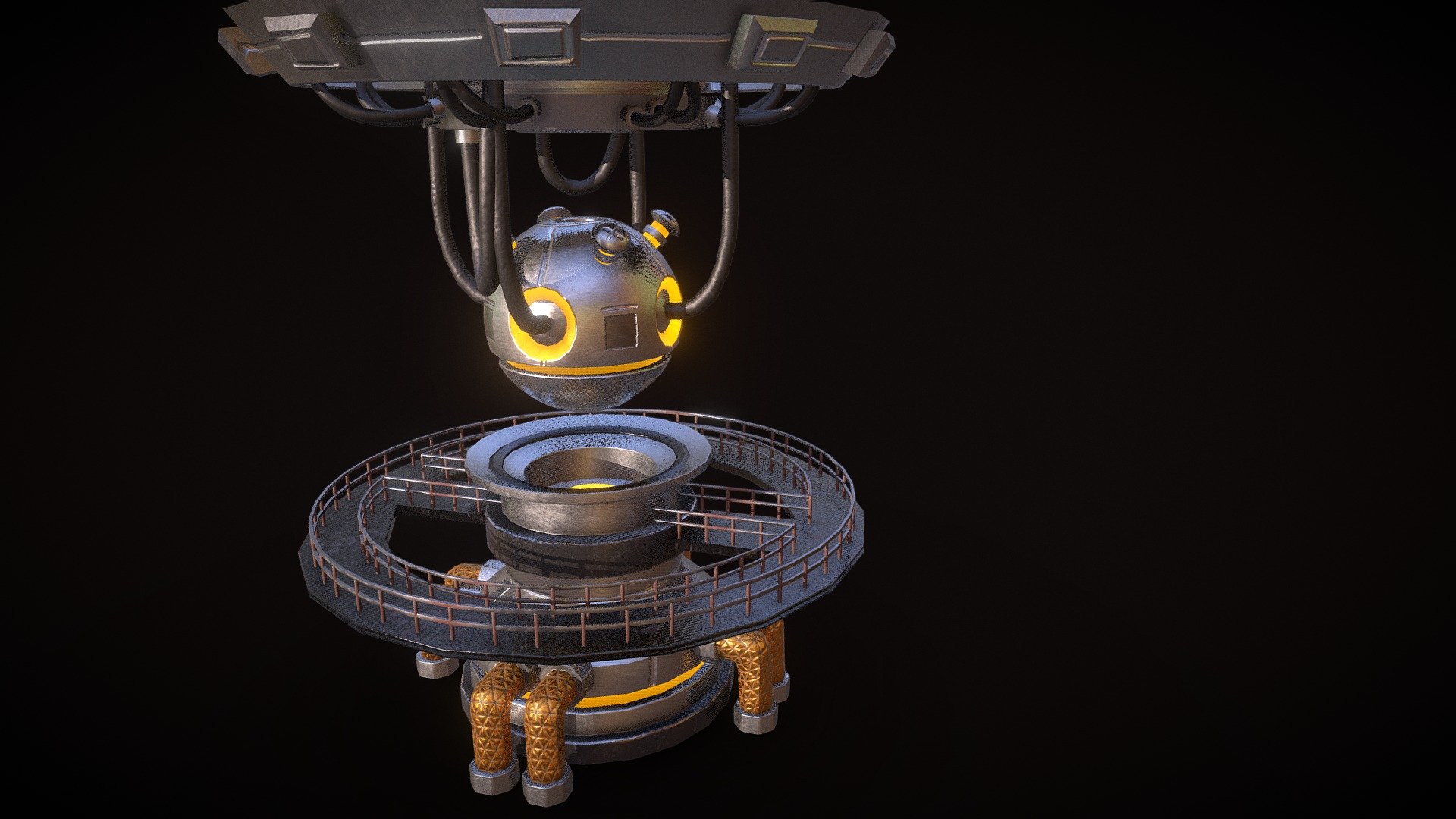 A Sci-Fi Core Reactor modelled entirely in Maya and textured in Substance Painter - Sci-Fi Core Reactor - Buy Royalty Free 3D model by jinxb0t (@jinxTV) 3d model