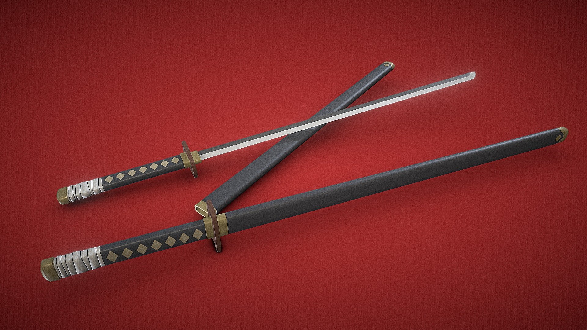 Updated project From University - Katana set - Download Free 3D model by Nick Wilkinson (@nwilkinson) 3d model