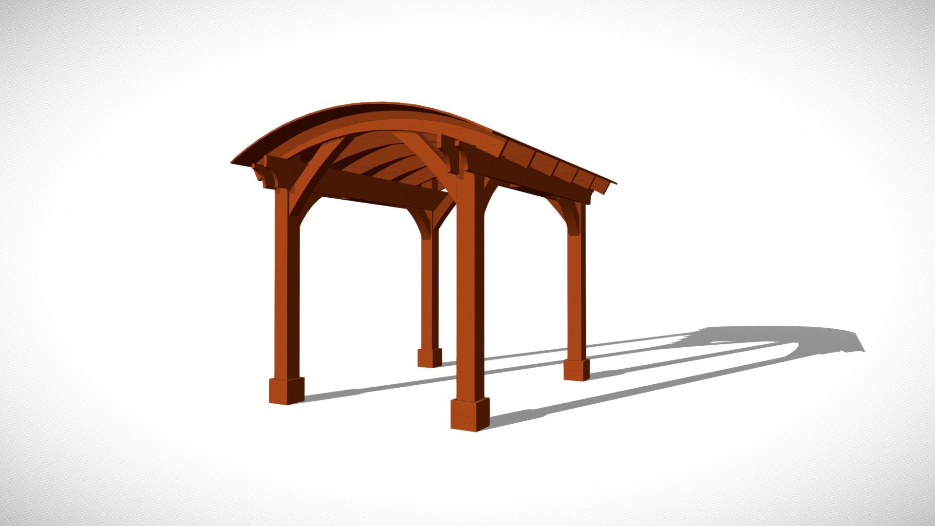 Arched Thick Timber Pavilion - 12' L x 10' W
8x8 Posts

Drawn by Ivanna Garcia
6/27/2022 - Arched Thick Timber Pavilion - 12' L x 10' W - 3D model by Forever Redwood Engineering Team 3d model