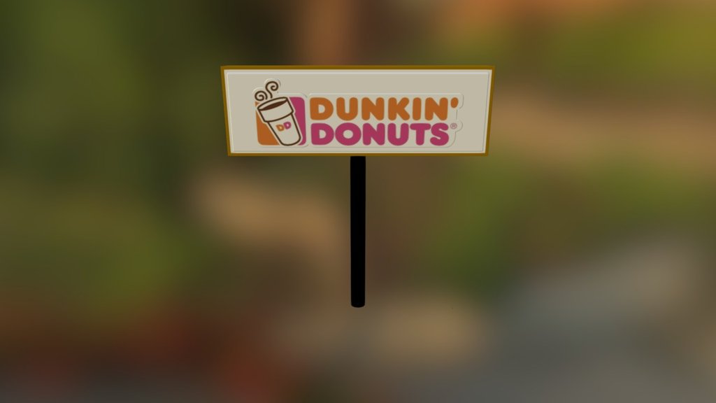 Dunkin Donuts Pan Face Pylon
Sign Cabinet - Pylon Sign - 3D model by drgrafx 3d model